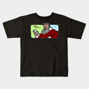 Dark and Gritty Gothic Scary Santa Claus Kids T-Shirt
